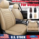 For Dodge PU Leather Car Seat Covers Cushions Full Set(Front&Rear)/2pcs Front US