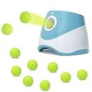 jovani Automatic Ball Thrower for Dogs, Indoor/Outdoor small Dog Ball Launcher with free 9 PCS Balls, Work 4~5 Hours on Full Charge Three-speed Control Interactive Dog Fetch Machine Toy for Small Dogs