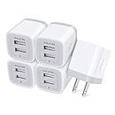 AILKIN iPhone Charger Adapter USB Wall Plug Phone Fast Charging Power 2 Port Outlet Charge Block Travel Dual Multi Box Cell Cube Quick Chargers cargador for Samsung Galaxy, LG, iPad, X, 8, 7,6 Plus