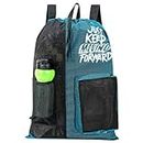 PANFIKH Swimming Bag - Large Capacity Sports Backpack with Wet Pocket - Ideal for Adults - Versatile Waterproof Swimming Bag Swimming Accessories for Kids and Adults (50x40x9cm) Ocean