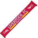 Liverpool F.C. Liverpool FC - Sciarpa jacquard Anfield, stemma bianco, prodotto ufficiale, Rosso, 152 x 18 cm