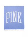 Victoria's Secret PINK Logo Beach Summer Blanket Limited Edition Blue