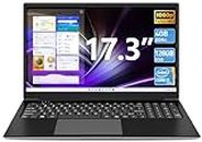 SGIN Laptop, 17.3 Inch Laptops Computer, 4GB DDR4 128GB SSD Notebook with Intel Core i3 Processor (up to 2.4 GHz), Webcam, Mini HDMI, USB3.2 * 2, Dual WiFi, Type-C(Black)