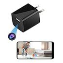 IFITech IFIADPTCAM Wifi 1080P Hidden Charger Camera | WiFi Spy Camera | Live View On Mobile App (IOS and Android) | Ideal For Home/Office Monitoring - Black