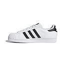 adidas Originals mens Super Star Sneaker, White/Black/White, 9.5 US