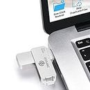 128GB One-Click-Backup for Computer Portable-Photo-Stick USB-Flash-Drive Photo-Storage-Device Keeper Picture Saver Video Album USB3.0 Memory Stick File Backup Thumb Drive for Mac Windows