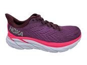 HOKA Women Clifton8 Running Shoe  1119394 Grape Wine Beautyberry US 6 B