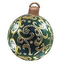 Qtinghua 23.6 Inch PVC Christmas Giant Inflatable Decorated Ball Christmas Tree Decorations Outdoor Garden Patio Decor (J, One Size)