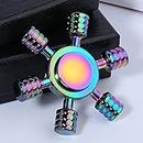 TRU TOYS Rainbow Gyro Six Arms Finger Hand Spinner Fidget Long Time Rotation Hand Spinner EDC ADHD Stress Relief Toys Totem collectives