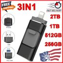 64~2TB USB3.0 Flash Drive Memory Photo Stick OTG Pendrive For iPhone iPad Laptop