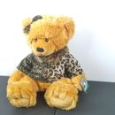 JCPENNEY HOLIDAY COLLECTION Plush Bear Empty Name 2001 Leopard Print Jacket 27"