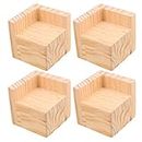 Mxfans Wood Home Furniture Riser Bed Lifters 6x6CM Feet 5CM Lift Height Pack of 4