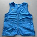 Walmart Employee Vest S Blue Zip-Up Embroidered Spark Logo & Pockets Women's 