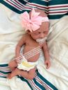 Muñeca bebé de silicona de cuerpo completo, suave realista bebé prematuro renacido niña River