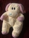 Baby Ty Dogbaby Puppy Dog Plush Rattle Yellow Pink 11" Soft Toy Brand New!