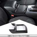 Car Front Cup Holder Cover Trim For Dodge Charger 11-23 Accessories Carbon Fiber