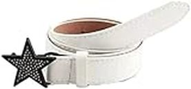 MIFJNF Womens Belts Y2k Accessories Star Belt Women Belts Fashion Belts for Women Womens Belts for Pants Y2k Clothing…, White, Medium
