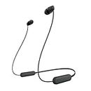 Sony WI-C100 Wireless In-Ear Headphones with Neckband, IPX4 Waterproof and Sweatproof, Up to 25 Hours Battery, Voice Assistant Compatible - Black