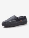 RIVERS - Mens Winter Slippers - Black Moccasins - Slip On - Casual Footwear