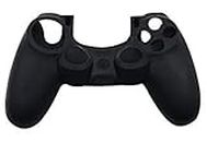 Microware Silicone Skin Case Anti-Dust Protective Cover For Playstation 4 Ps4 Controller (Black)