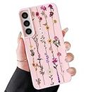 ZTOFERA Floral Case for Samsung Galaxy S22 5G 6.1 inch,Cute Flower Pattern Case for Girls Women,Flexible Silicone Protective Slim Shockproof Bumper Phone Cover for Galaxy S22,Pink