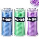300 Pcs Repair Paint Brushes，Touch Up Paint Brushes, for Automotive Paint chip Repair, Clearance Cleaning, Available in 2.5 mm,2.0mm and 1.5 mm(L:2.5mm,Blue/M:2.0mm,Green/S:1.5mm, Purple)