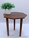 Dime Store Beautiful Antique Wooden Fold-able Side Table/End Table/Plant Stand/Stool Living Room Kids Play Furniture Table Round Room Table (Brown)