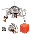 DZRZVD Portable Camping Stoves Backpacking Stove with Piezo Ignition，Stable Support Wind-Resistance Camp Stove for Outdoor Camping Hiking Cooking and Picnic