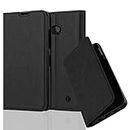 cadorabo Coque pour Nokia Lumia 550 en Noir Nuit - Housse Protection avec Fermoire Magnétique, Stand Horizontal et Fente Carte - Portefeuille Etui Poche Folio Case Cover