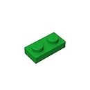 Classic Building Plate 1x2, 100 Piece Bulk Plates, Compatible with Lego Parts and Pieces 3023, Creative Play Set - 100% Compatible with All Major Brick Brands(Colour:Green)