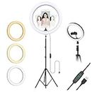 Tygot Professional (12 Inch) Led Ring Light with 7 Feet Tripod Stand for Mobile Phones & Camera, 3 Temperature Mode Dimmable Lighting, Photo-Shoot, Video Shoot, Makeup & More