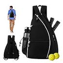 icyant Tennis Bag, Large Capacity Tennis Backpack for Men and Women Lightweight Waterproof Badminton Racquet Tennis Racket Bag Holds 2 Rackets with Compartment Sports Sling Bag for Tennis Pickleball