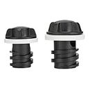2 Pack Drain Plugs for RTIC Coolers, Large & Small Cooler Drain Plugs Compatible with RTIC 20QT, 45QT, 65QT Coolers with New Two Drains