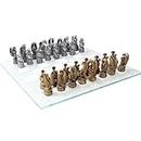 Pacific Giftware Dragon Kingdom Chess Set with Glass Board Set