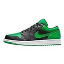 Nike Air Jordan 1 Low Men's Shoes Black/Black-Lucky Green-White 553558-065 11