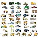100pcs Transportation Vehicle Stickers, Kids Stickers Vehicles Puffy Stickers Car Stickers Truck Stickers Transportation Stickers for Children DIY Crafts Party Supplies Train, Helico, Airplane, School Bus