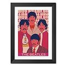 inspire TA The Beatles Rock band Poster Vintage Music Band Painting Wall Frame, Laminated Poster With Black Frames (12 X 9 INCH)