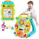3-in-1 Baby Walker for Boy Girls Sit to Stand Toy Activity Center Drawing Board Infant Toys for 1 Year Old Birthday Gifts