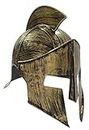 Nicky Bigs Novelties Adult Medieval Knight Gladiator Helmet - Cosplay Spartan Mask Trojan Hat - Roman Armor Warrior Greek Costume Headpiece, Gold Bronze, One Size