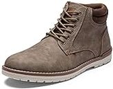 Vostey Men's Boots Casual Hiking Boots Winter Boots for Men Water-resistant Chukka Boots (BMY673 khaki size 9.5)