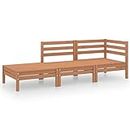 Tidyard Set di 3 mobili da giardino, in legno di pino massiccio, per giardino, balcone, terrazza