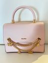 NWT ALDO TOP HANDLE SATCHEL CROSSBODY BAG PINK W GOLD CHAIN DETAILS BUTTERFLY