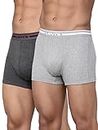 Levi's Men's Cotton Style #003 Comfort Regular Fit Solid Trunk (Pack of 2) (#003-TRUNK-LT DK GMEL-P2_Light, Dark Grey Melange_XL)