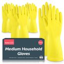 2-48 Pair Rubber Gloves Medium Household Long Sleeve Washing Up Kitchen Cleaning