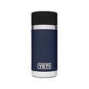 YETI Rambler 12 oz Bottle, Stainless Steel, Vacuum Insulated, with Hot Shot Cap, Navy