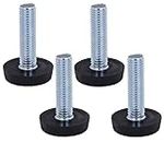 Adjustable Levelling Feet/Foot - Set of 4 - M10 Thread with 30mm Foot Diameter - Ideal for Furniture Legs, Appliances and Small Equipment