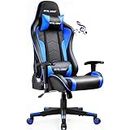 GTRACING Gaming Chair with Bluetooth Speakers Music Video Game Chair Audio Heavy Duty Computer Desk Chair GT890M Blue
