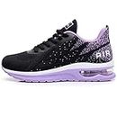 MAFEKE Women Air Athletic Running Shoes Fashion Tennis Breathable Lightweight Walking Sneakers (Purple US 8 B(M)