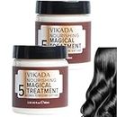 2 Pcs Vikada Nourishing Magical Treatment, 5 Seconds to Restore Soft Hair, Advanced Molecular Hair Root Treatment, Deep Conditioner Hair Mask for Dry Damaged Hair