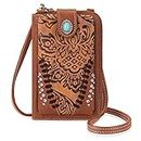 Montana West Crossbody Cell Phone Purse For Women Western Style Phone Bags Travel Size With Strap MWUSA-PHD-511BLUE
